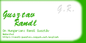 gusztav randl business card